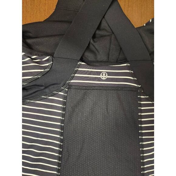 Lululemon Push Ur Limits Tank Parallel Stripe Black White / Black Size 6 - Picture 6 of 9